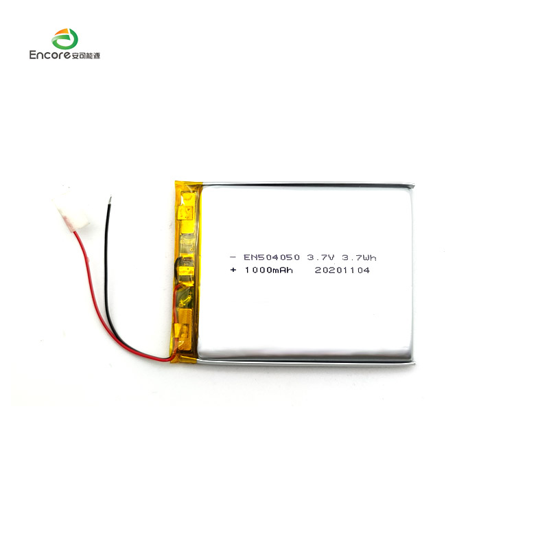 504050 3,7v 1000mah lipo JST конектор литиум полимерна батерија за пренослив уред за размена со UL
